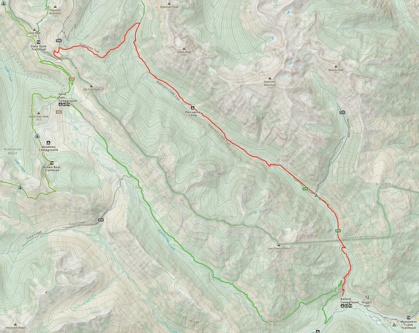 Map Robinson Creek